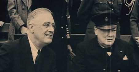 El presidente estadounidense Franklin D. Roosevelt y el primer ministro británico Winston Churchill