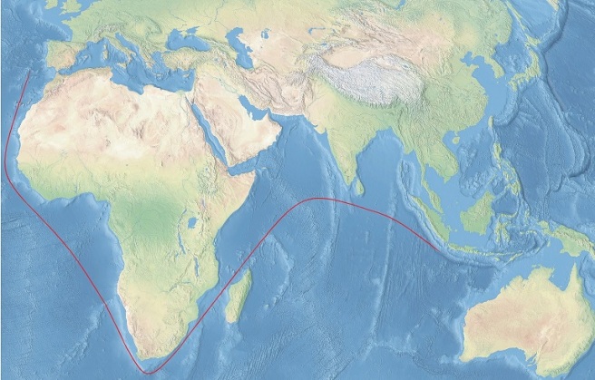Route used by Europeans to the Pacific
